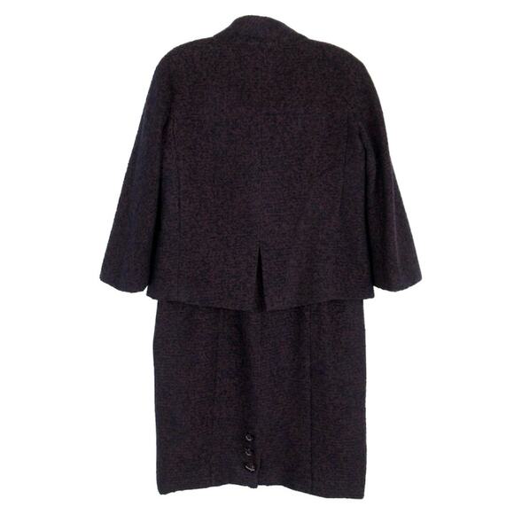 CHANEL Wool-Cashmere Tweed Mock Collar Dress & Double-Breasted Tweed Jacket Set - Picture 14 of 14